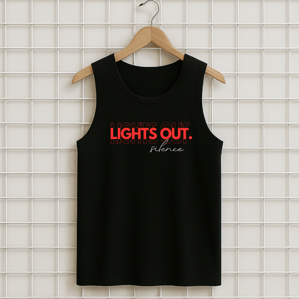 Debardeur marcel noir Lights out boxe UFC unisexe en coton