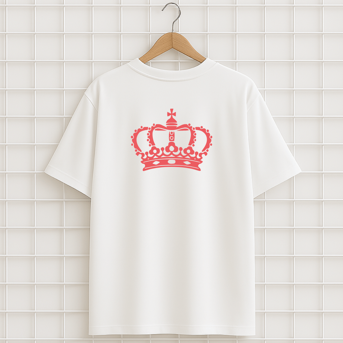 T-shirt blanche GIMS BLEDARD ROI RAP Oversize Unisexe