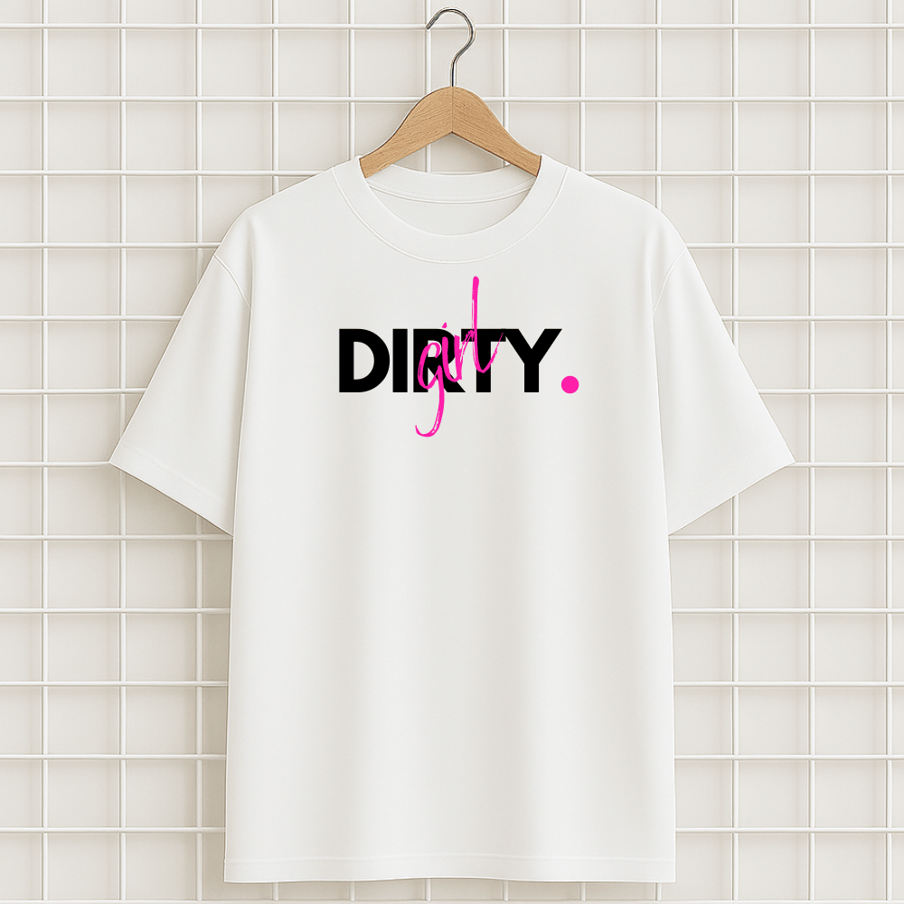 T-shirt blanc DIRTY GIRL MALUMA Oversize femme