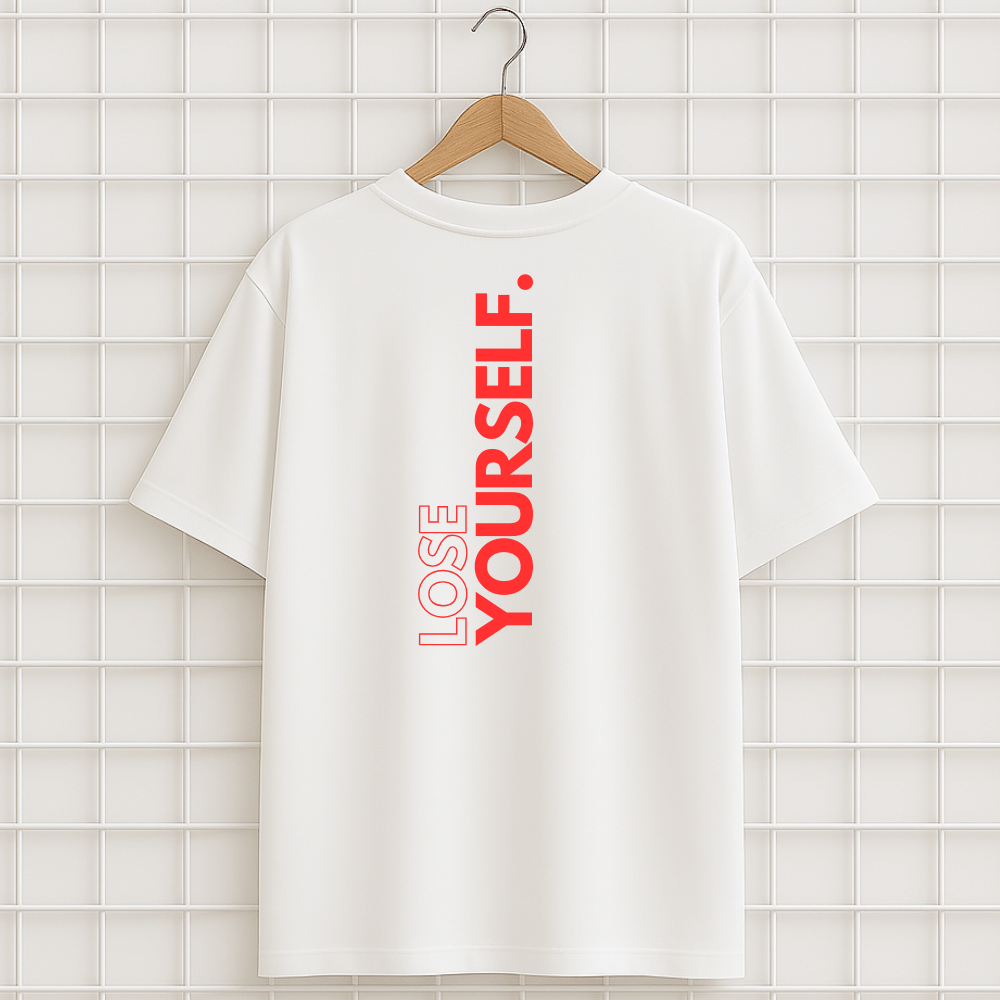 T-shirt blanc LOSE YOURSELF EMINEM 8 mile Oversize