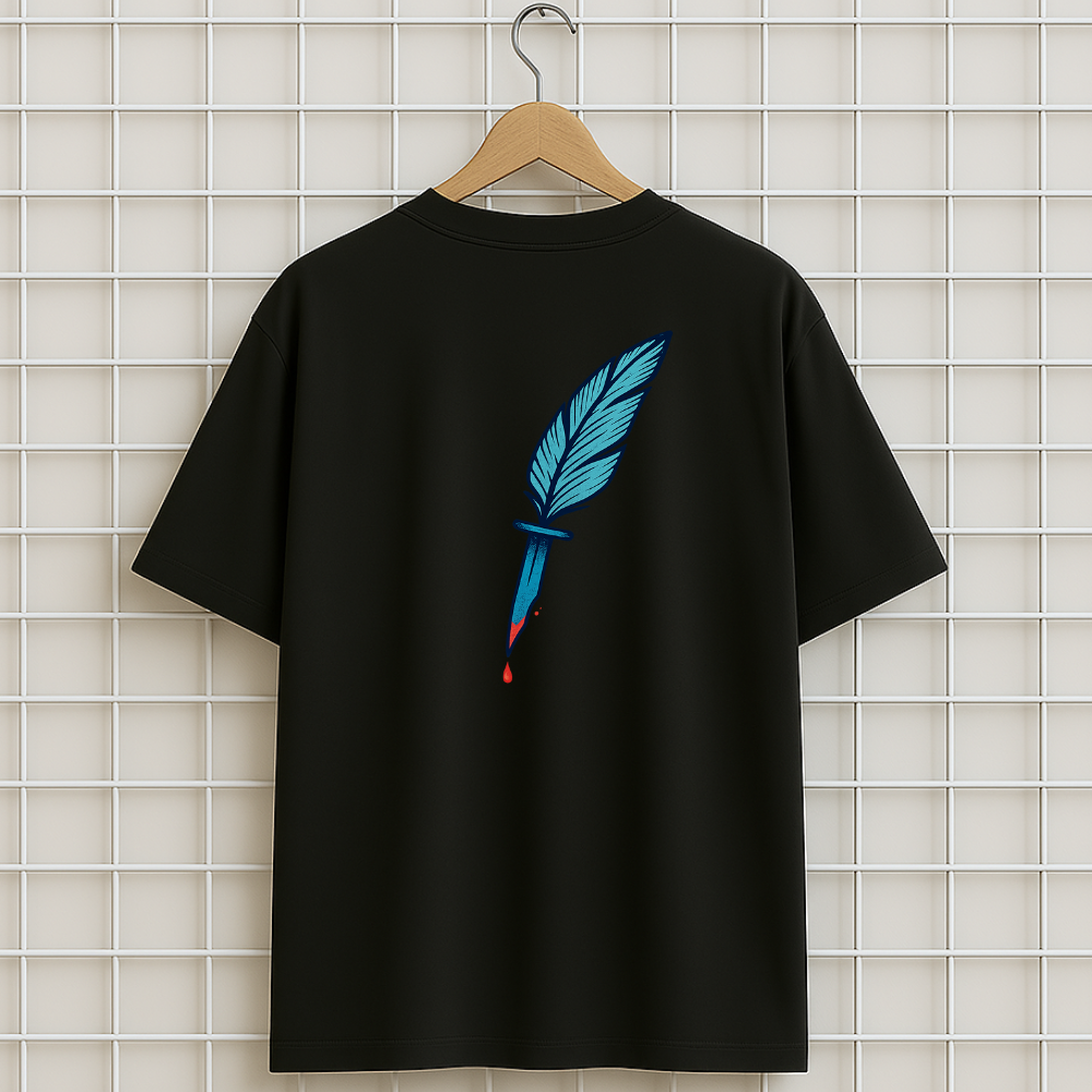 T-shirt noir POETIK GANG Oversize en coton2