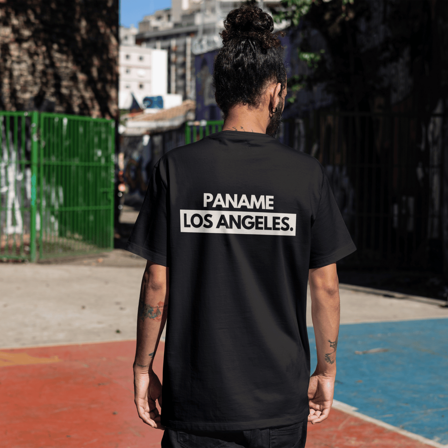 T-shirt noir RAP SIAKA LOS ANGELES unisexe en coton