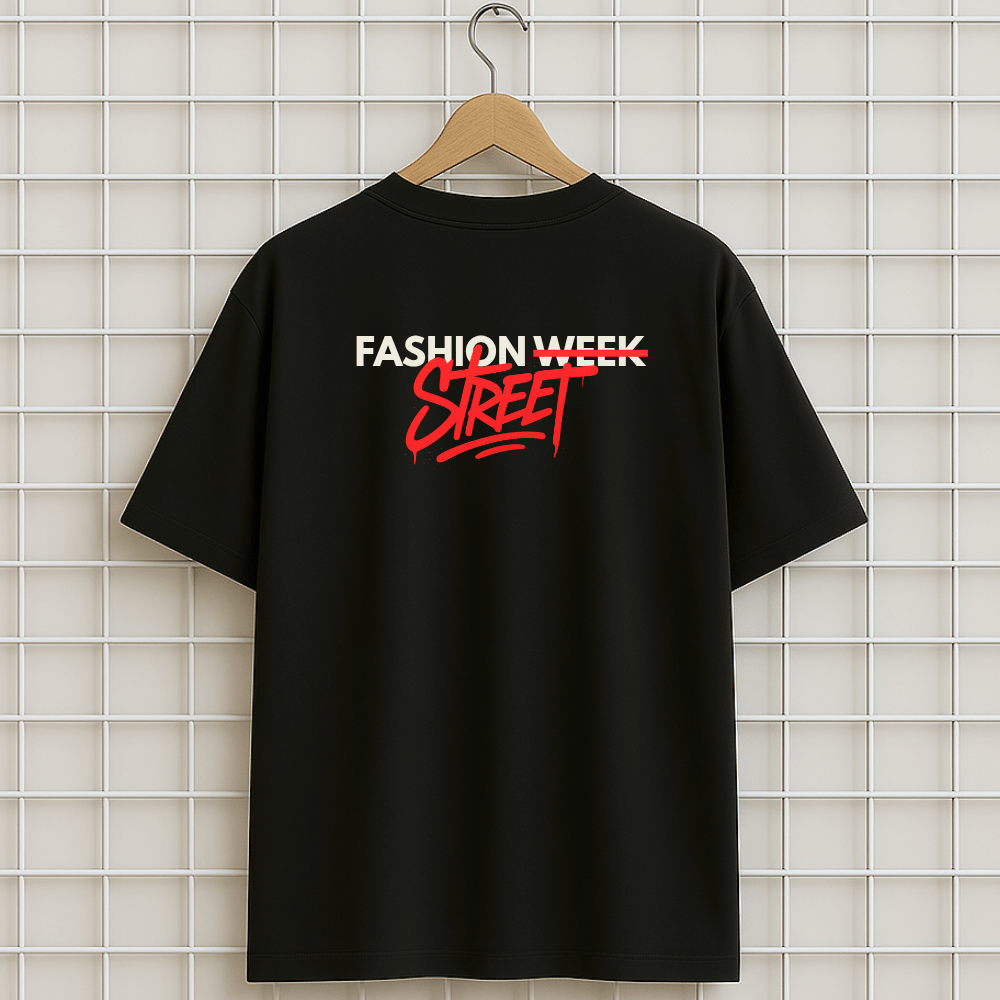 T-shirt noir RAP FASHION STREET TIAKOLA Oversize