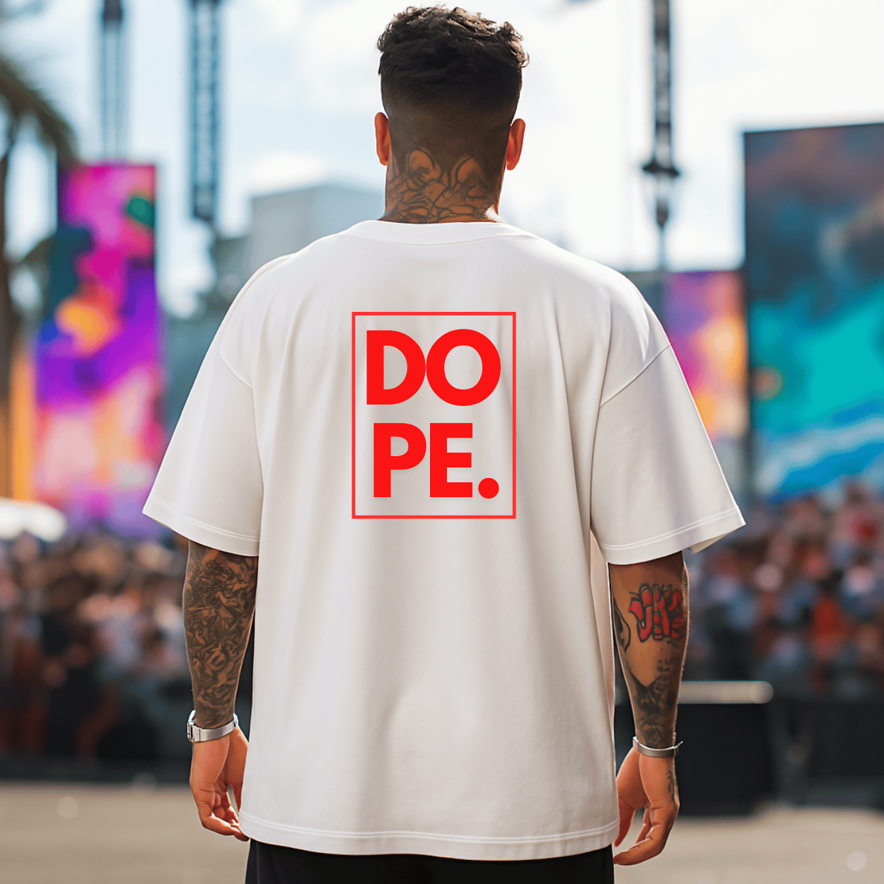 T-shirt DOPE DRUG Oversize Unisexe en coton