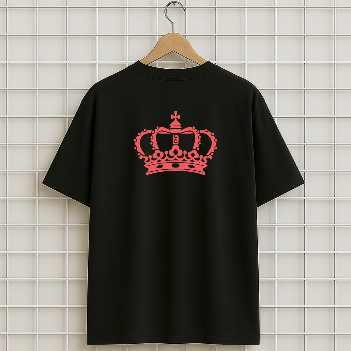 T-shirt noir GIMS BLEDARD ROI RAP Oversize Unisexe