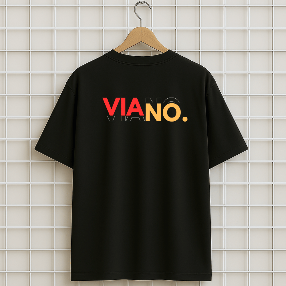 T-shirt noir RAP VIANO RK GENEZIO Oversize
