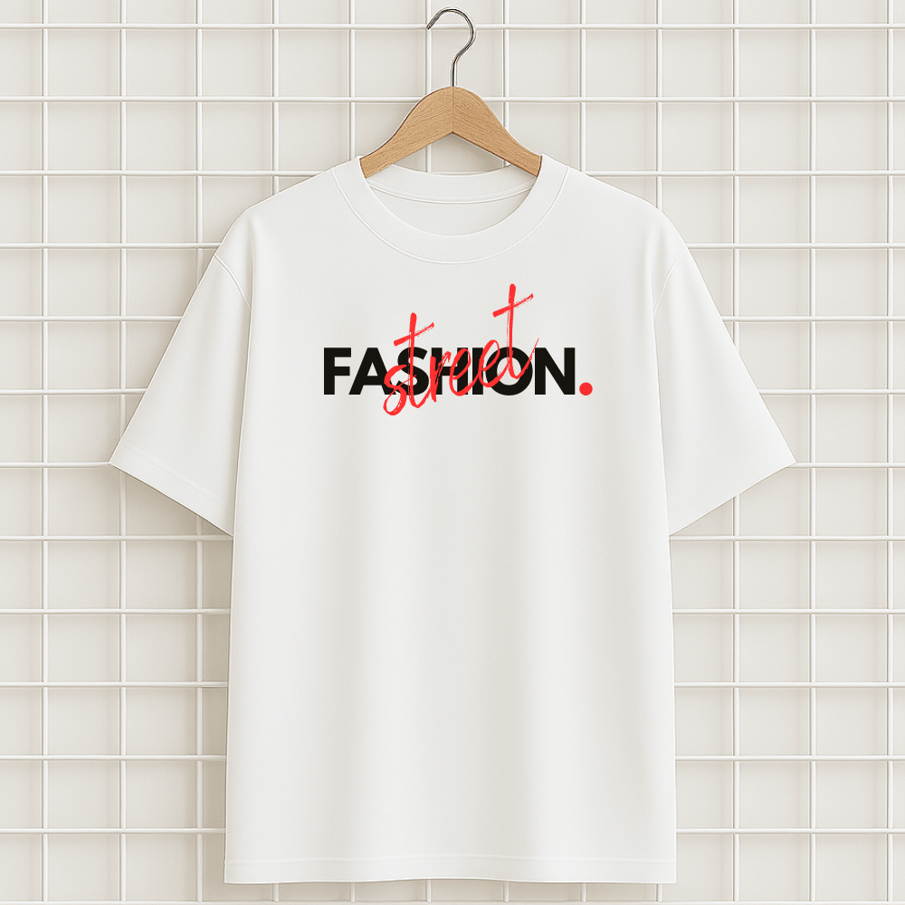 T-shirt blanc FASHION STREET TIAKOLA Oversize