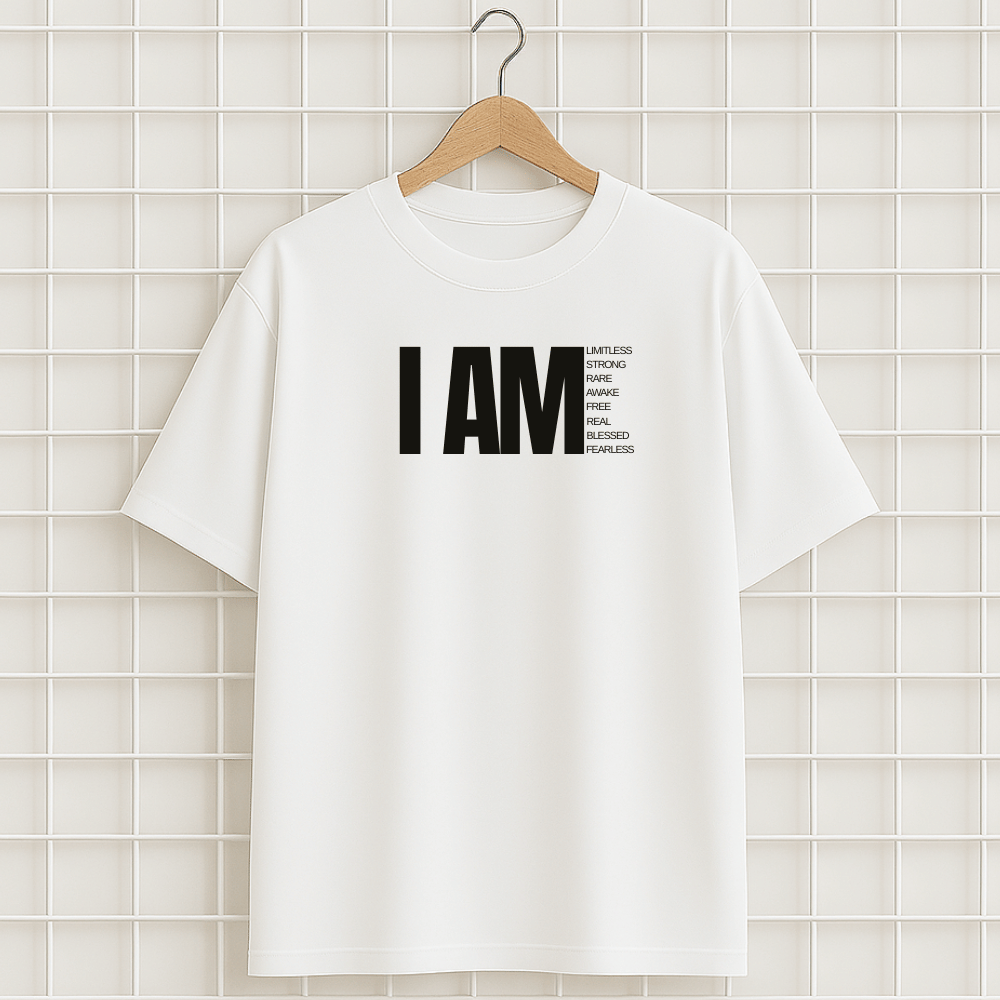 T-shirt blanc FREE STRONG LIMITLESS Oversize