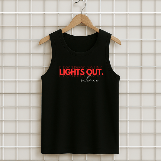 Debardeur marcel noir Lights out boxe UFC unisexe en coton