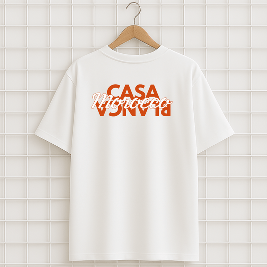 T-shirt blanc Casablanca de dos