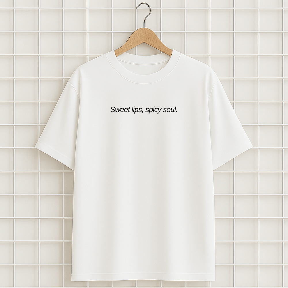 T-shirt blanc PIMENT HOT SPICY ROUGE Oversize