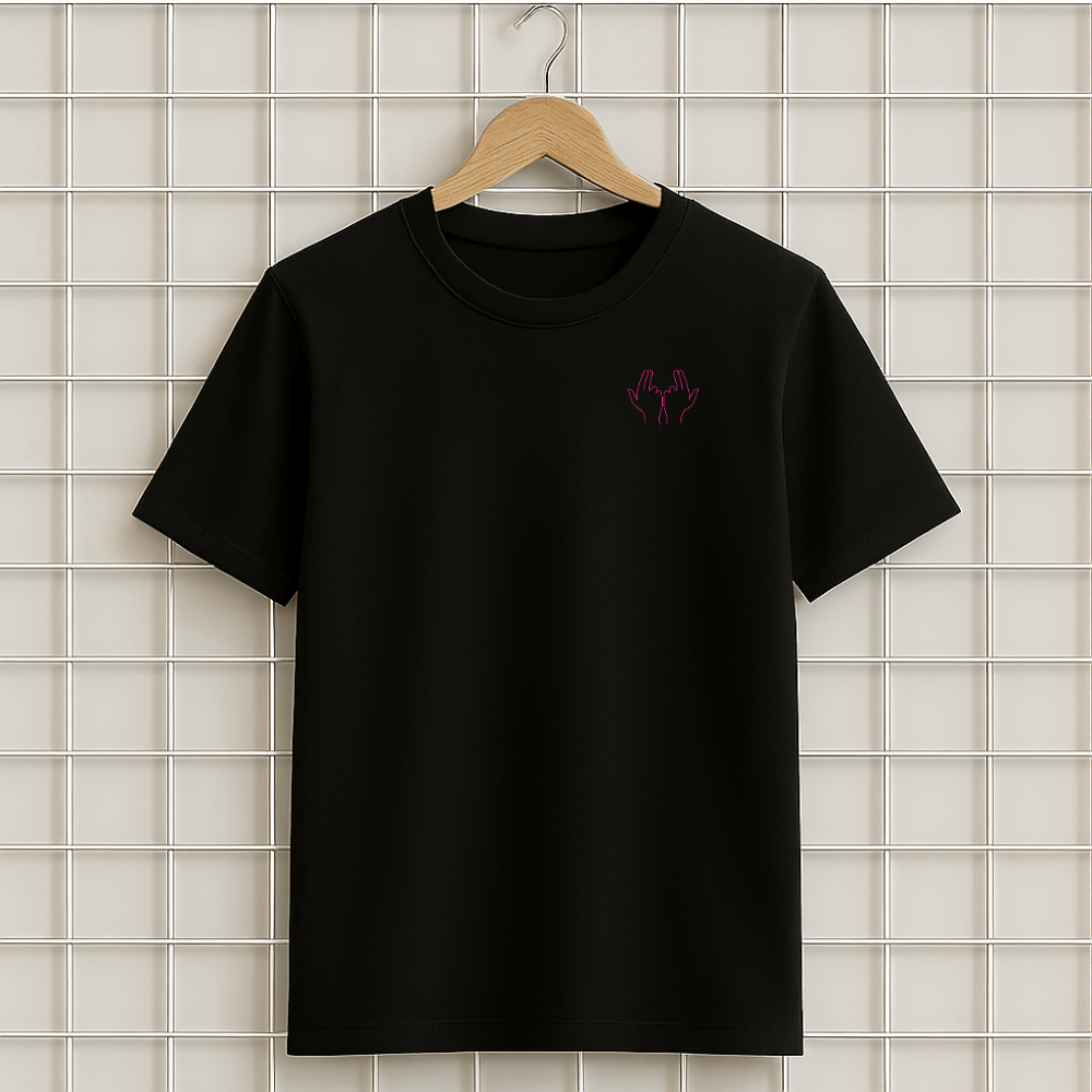 T-shirt noir vJul rap ovni unisexe en coton
