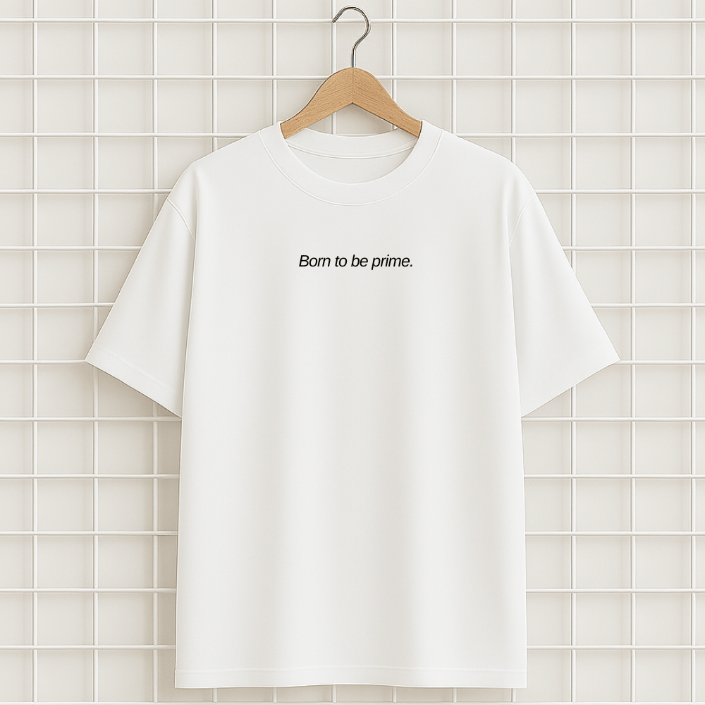 T-shirt BLANC STREETWEAR PRIME Oversize Unisexe