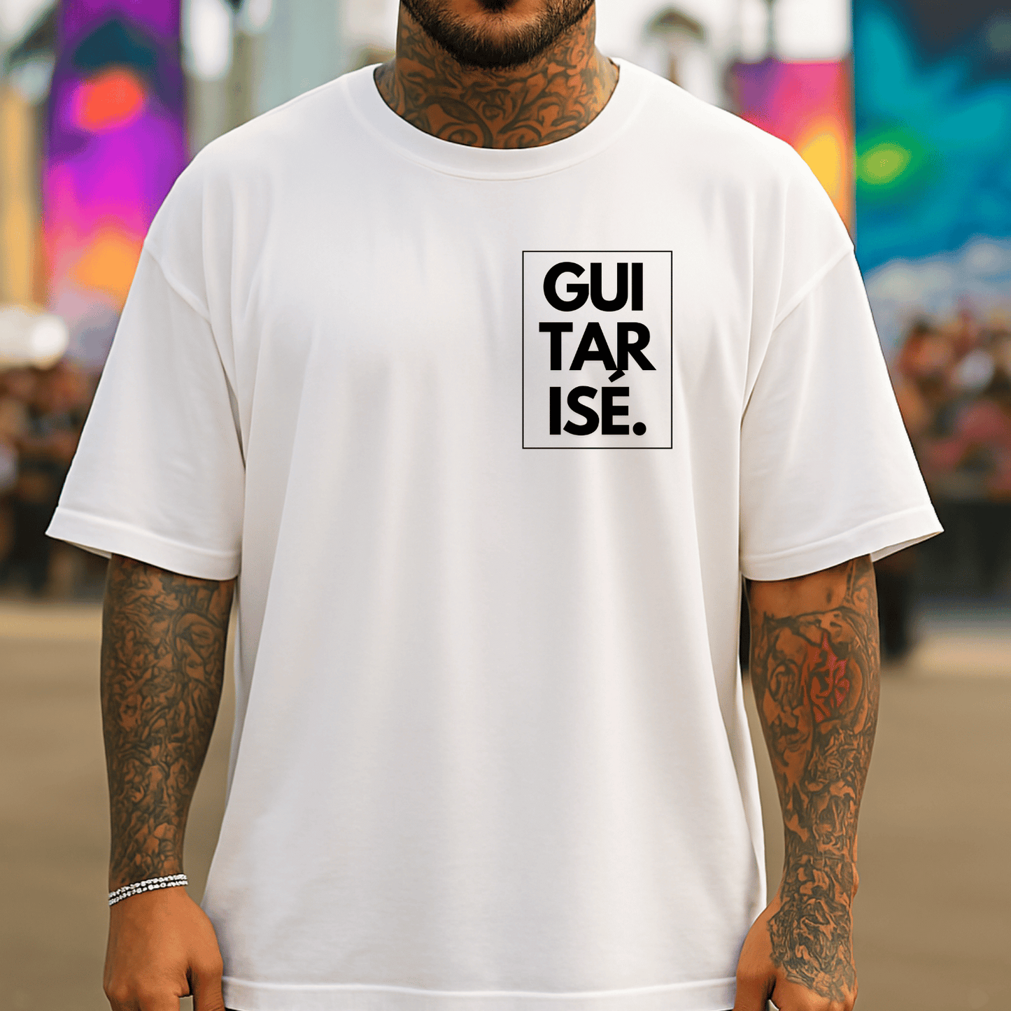 T-shirt RAP GUITARISE Oversize Unisexe