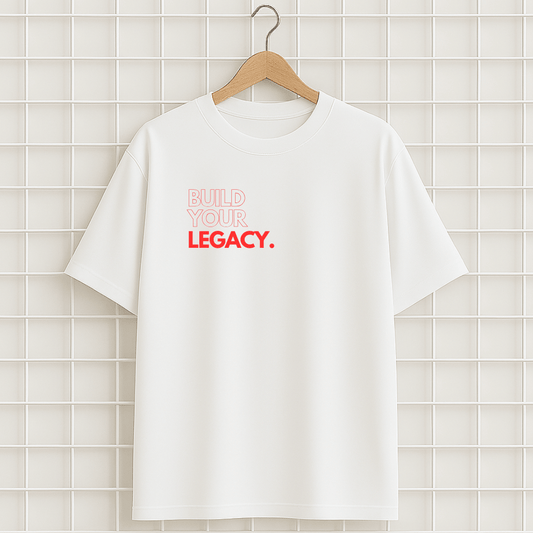 T-shirt blanc BUILD LEGACY Oversize Unisexe