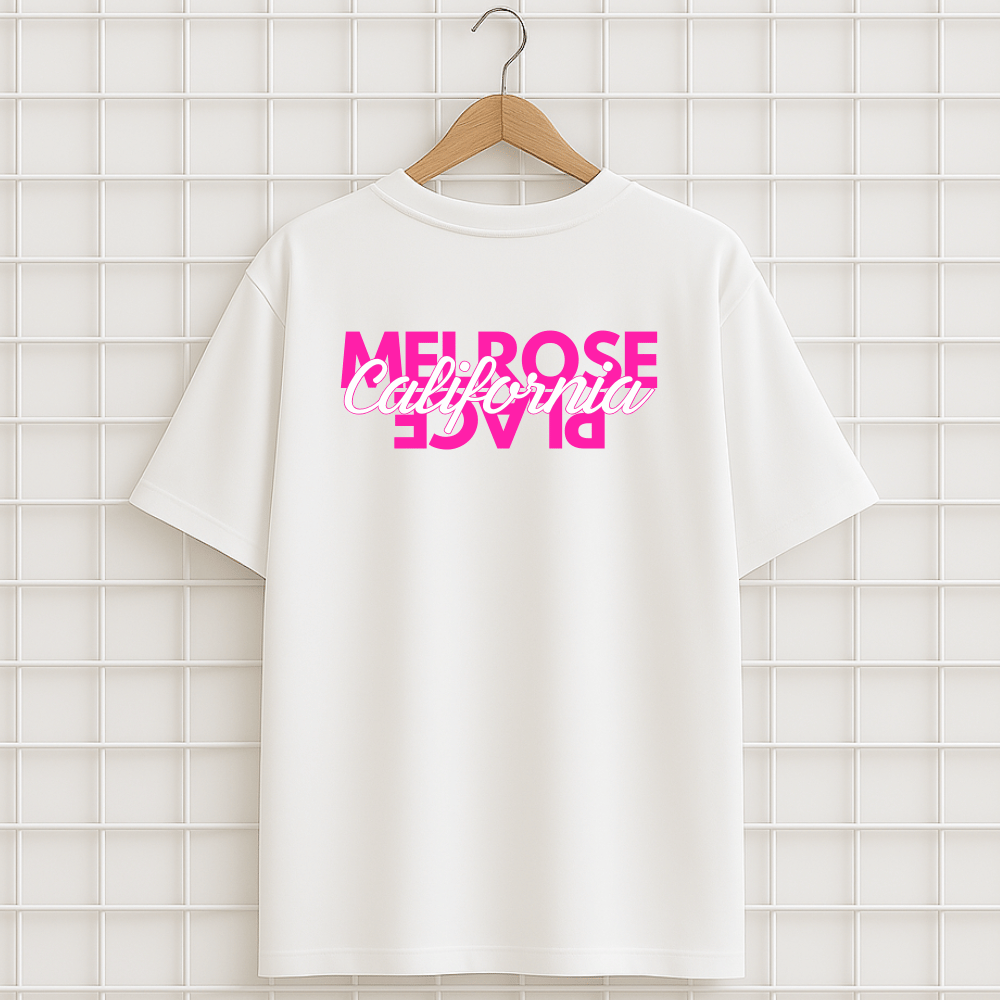 T-shirt blanc MELROSE PLACE KEBLACK Oversize