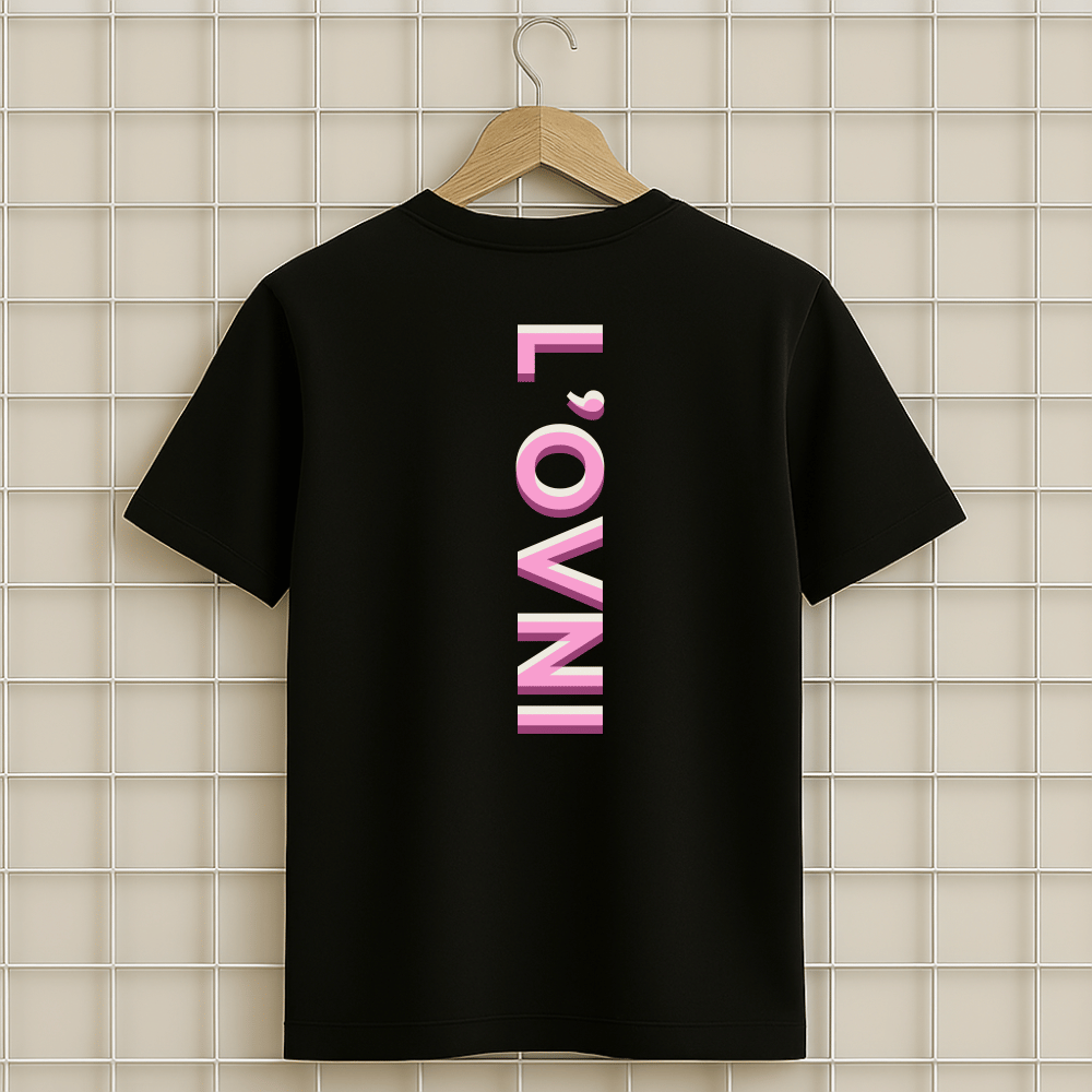 T-shirt noir Jul rap ovni unisexe en coton