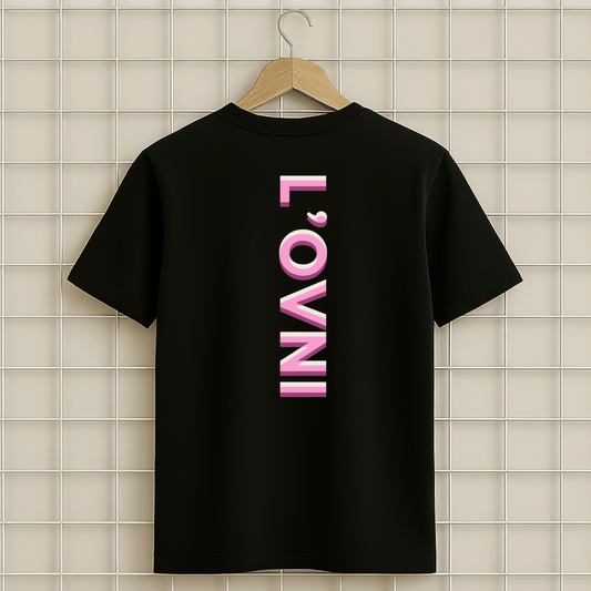 T-shirt noir Jul rap ovni unisexe en coton