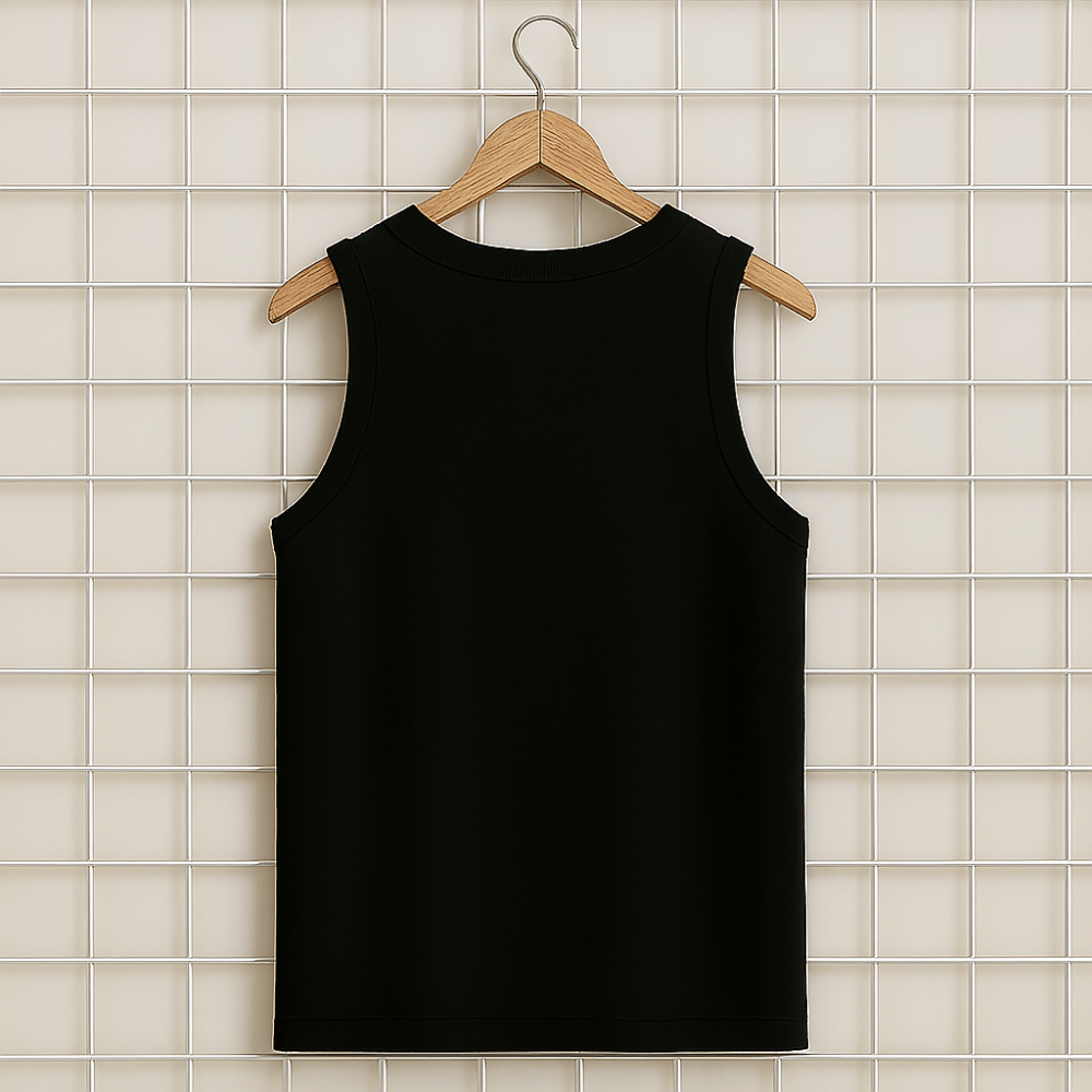 Débardeur Marcel noir Legacy heritage unisexe en coton