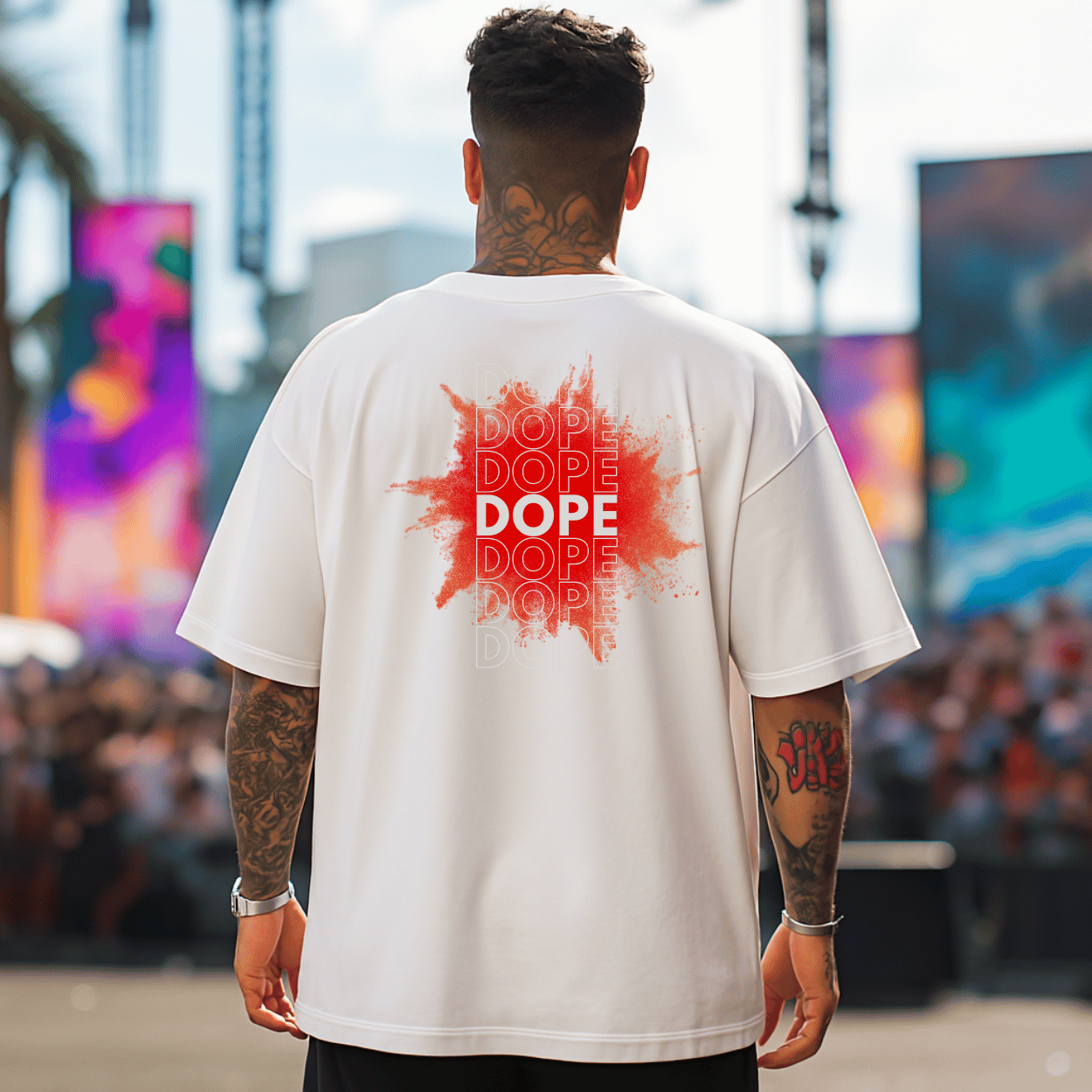 T-shirt DOPAMINE DRUG Oversize Unisexe en coton