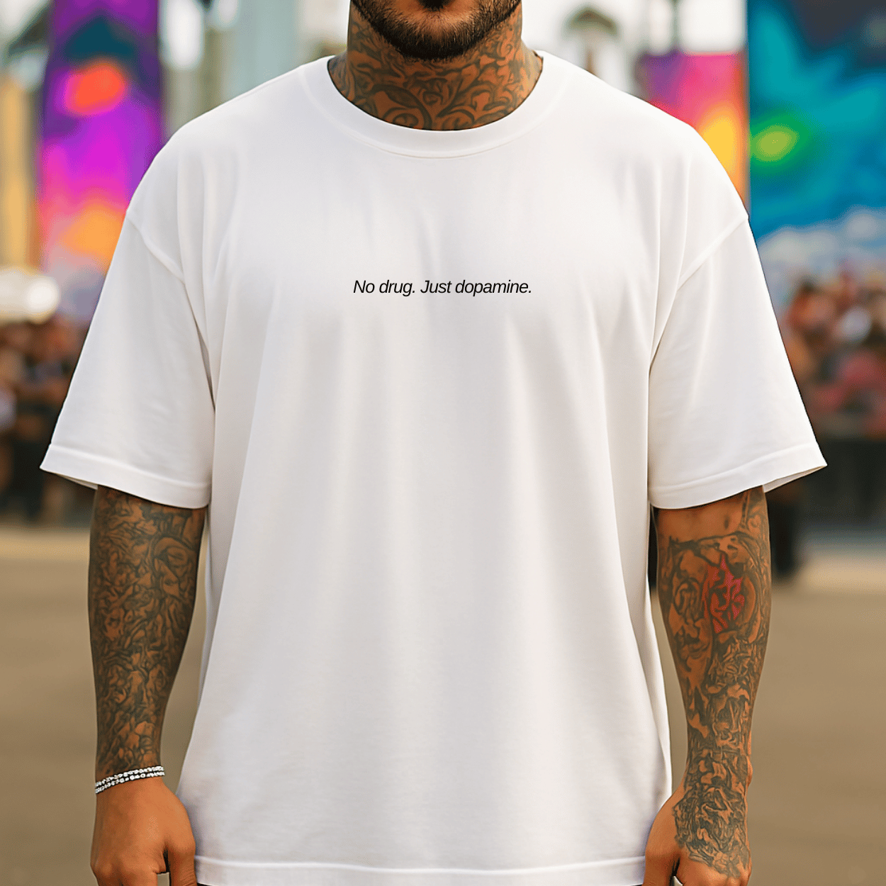 T-shirt DOPE DRUG Oversize Unisexe en coton
