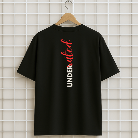 T-shirt noir UNDERRATED oversize unisexe
