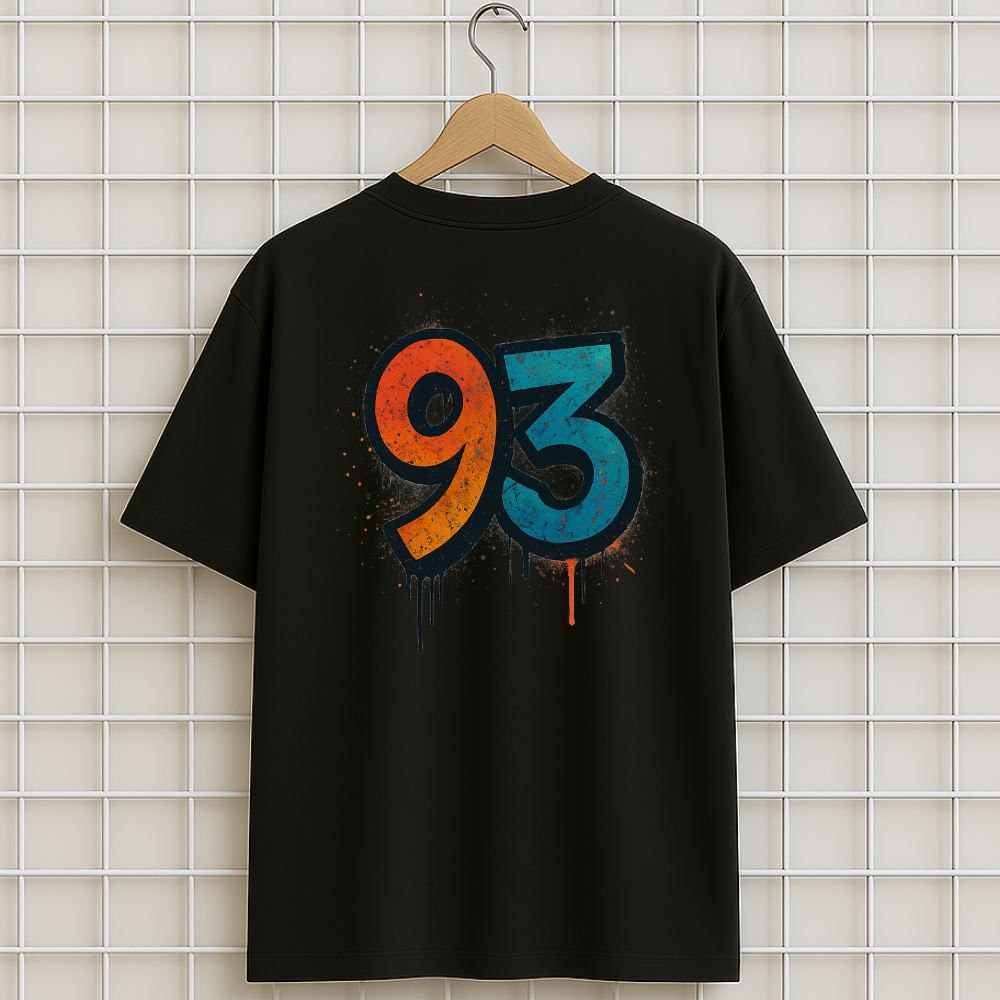 T-shirt noir 93 PARIS NORD Oversize