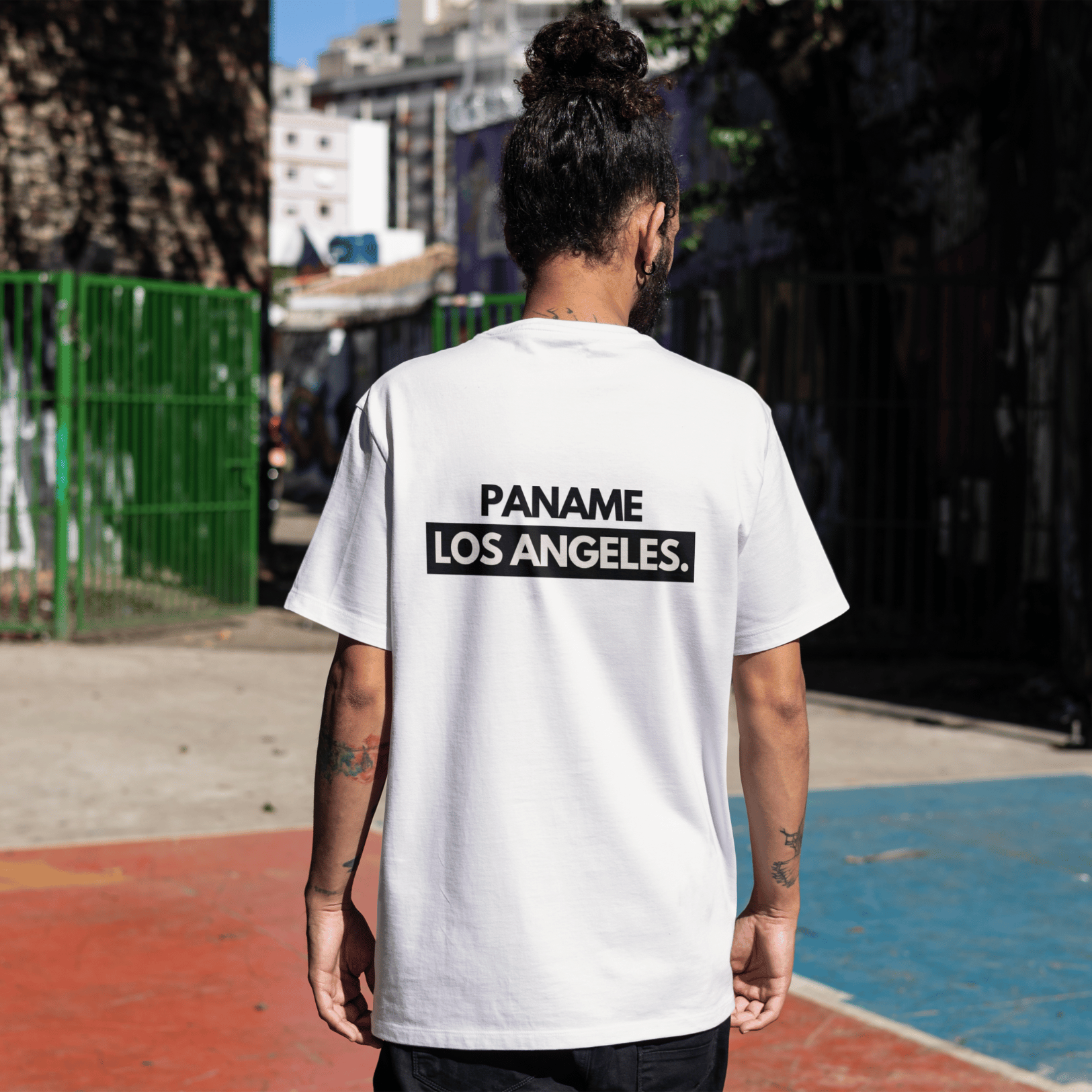 T-shirt blanc RAP SIAKA LOS ANGELES unisexe en coton
