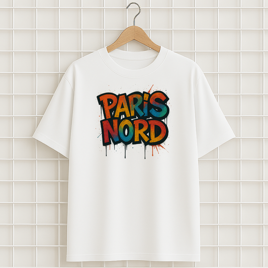 T-shirt blanc PARIS NORD Oversize