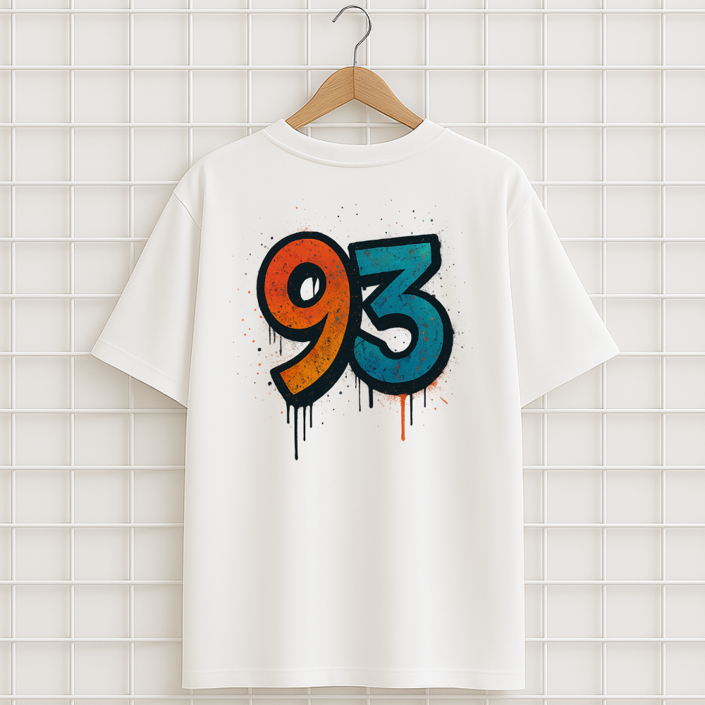 T-shirt blanc 93 PARIS NORD Oversize