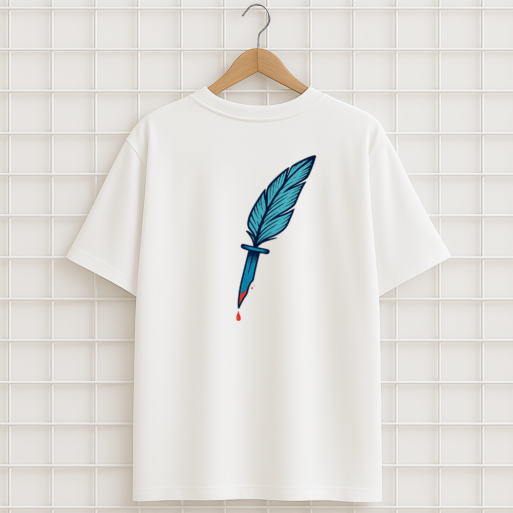 T-shirt blanc POETIK GANG Oversize en coton2