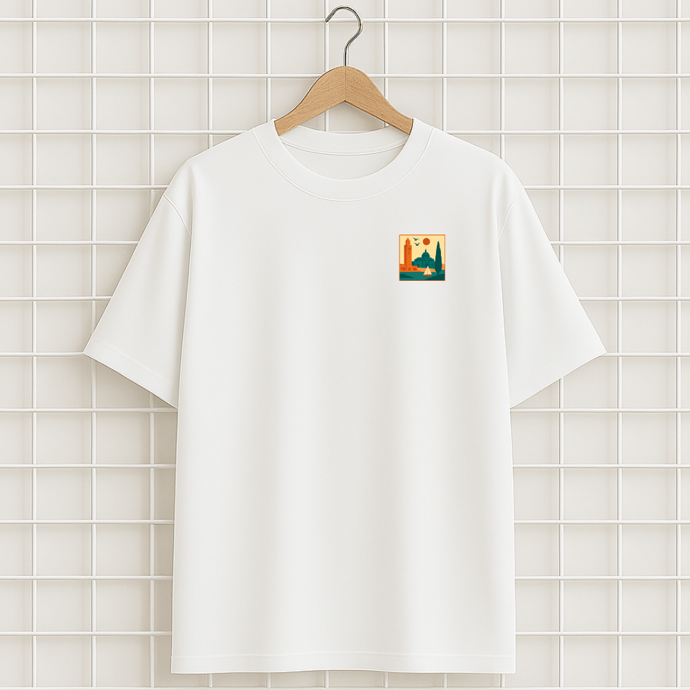 T-shirt blanc Casablanca de face