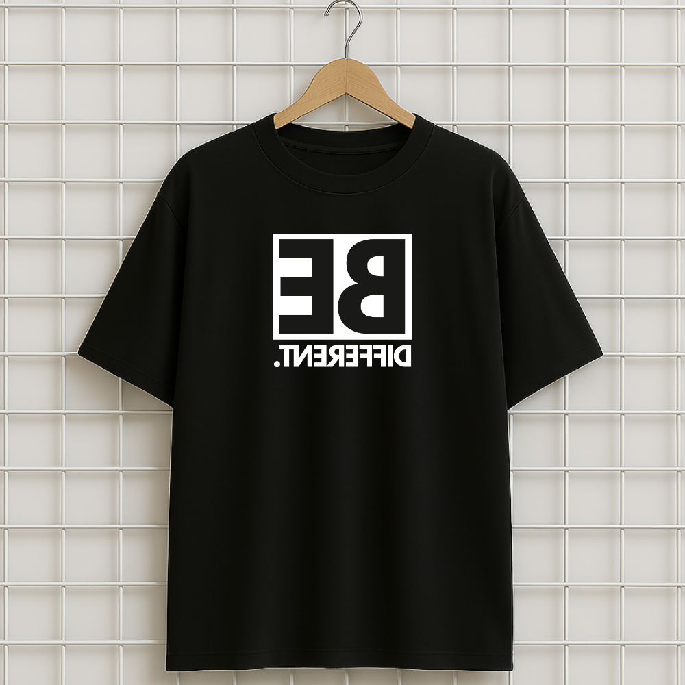 T-shirt noir BE DIFFERENT MINDSET Oversize