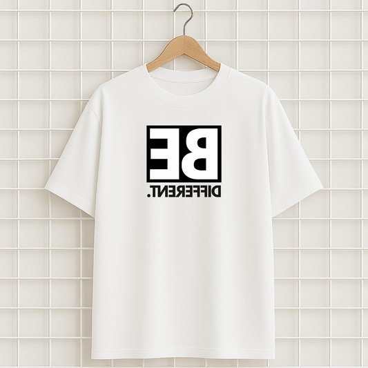 T-shirt blanc BE DIFFERENT MINDSET Oversize