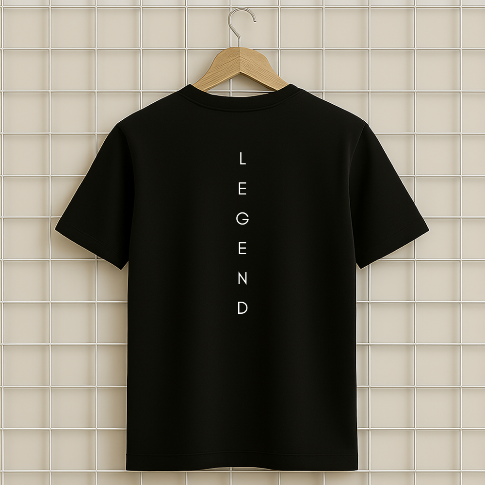 T-shirt noir LEGEND RAP STREETWEAR Unisexe