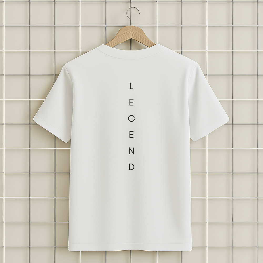 T-shirt blanc LEGEND RAP STREETWEAR Unisexe